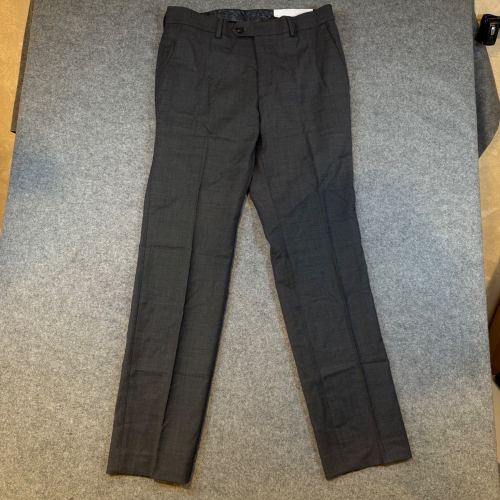Ted Baker Wynn Charcoal Performance Wool Blend Dress Pants 30W x 30L Modern Fit - Picture 6 of 9